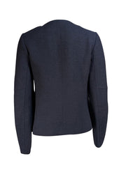 Vince - Navy Wool Blend Snap Button Jacket Sz 8 - Current Boutique