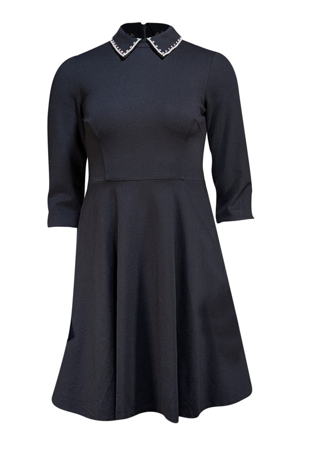 Kate Spade - Black w/ Embellished Collar Mini Dress Sz XS Kate Spade - Black w/ Embellished Collar Mini Dress Sz XS