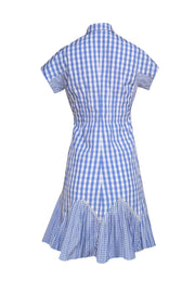 Thakoon - Blue & White Gingham Shirt Dress Sz 4 - Current Boutique