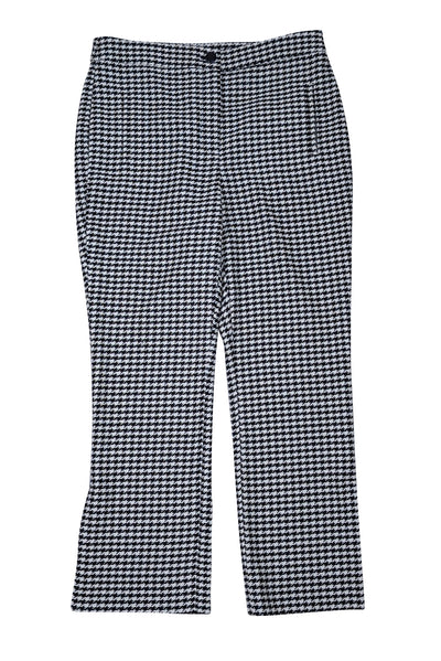 Veronica Beard - Black & Cream Herringbone Dress Pants Sz 12 - Current Boutique