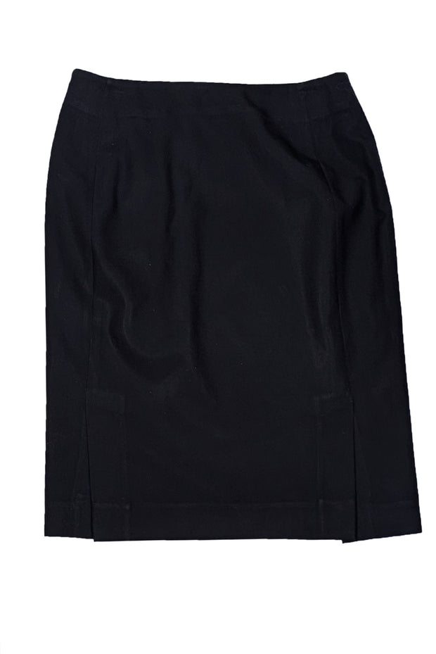 Balenciaga - Black Wool Blend Pencil Mini Skirt Sz 4 - Current Boutique