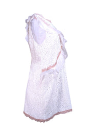 Amur - White Lace Cap Sleeve Shift Dress Sz 12 - Current Boutique