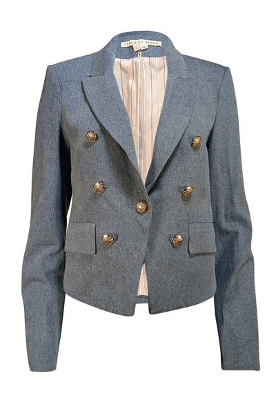 Veronica Beard - Blue Denim Multi Button Blazer Sz 8 - Current Boutique