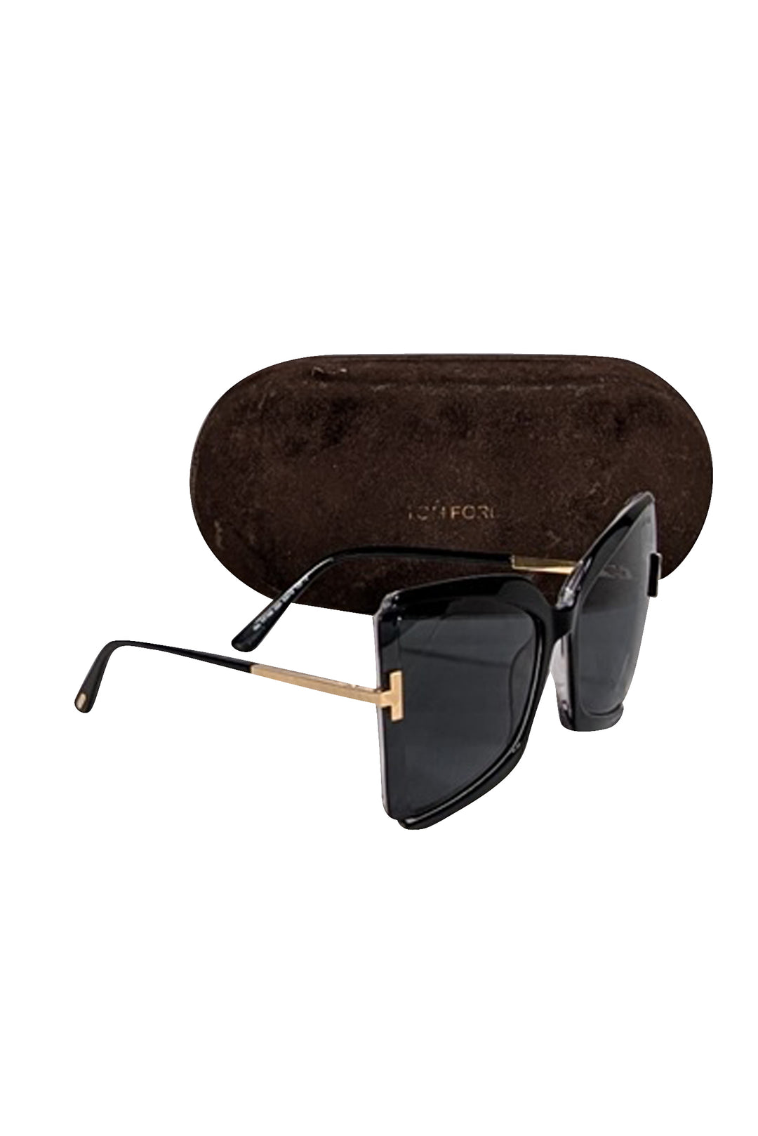 Tom Ford - Black Large Sunglasses w/ Gold Details | Current  display picture 1