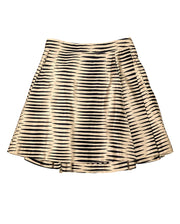 Kenzo - Gold & Black Striped Mini Skirt Sz 8 - Current Boutique