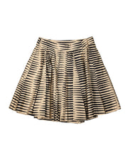 Kenzo - Gold & Black Striped Mini Skirt Sz 8 - Current Boutique