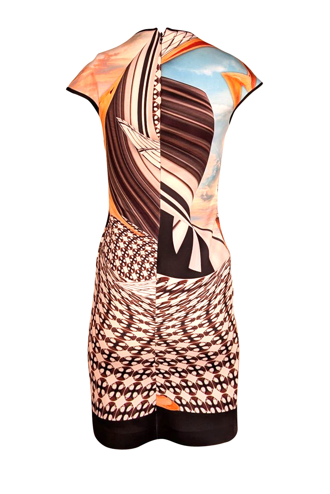 clover canyon bodycon dress CLOVER CANYON Chevrolet print bodycon scuba