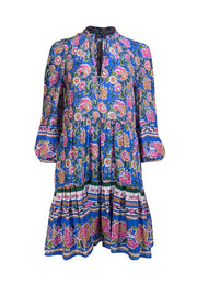 Veronica Beard - Blue, Pink, Tan, & Green Floral Dress Sz 6