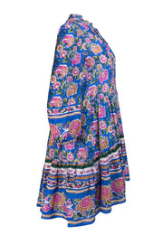 Veronica Beard - Blue, Pink, Tan, & Green Floral Dress Sz 6