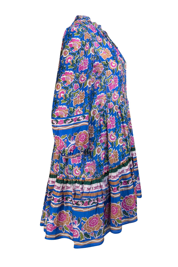 Veronica Beard - Blue, Pink, Tan, & Green Floral Dress Sz 6