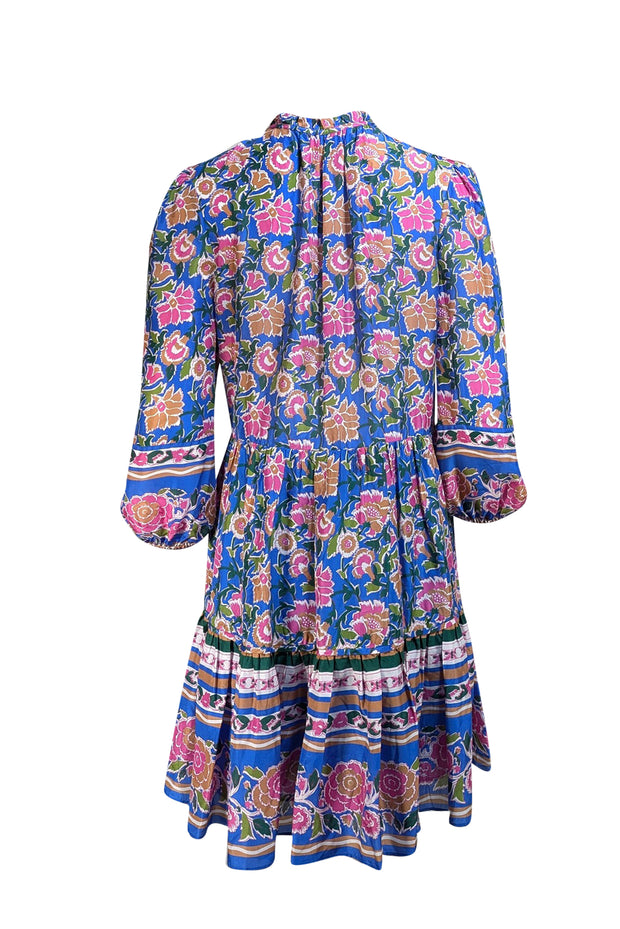 Veronica Beard - Blue, Pink, Tan, & Green Floral Dress Sz 6