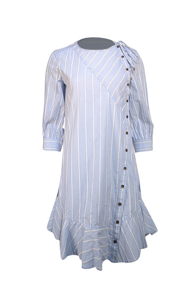 Derek Lam - Light Blue Striped Mini Dress Sz 4