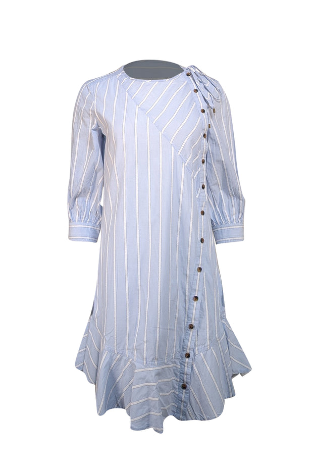 Derek Lam - Light Blue Striped Mini Dress Sz 4