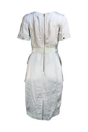 Jason Wu - Pastel Green Short Sleeve Satin Dress Sz S - Current Boutique