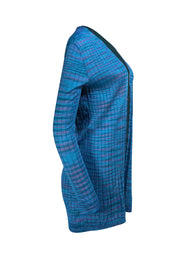 Missoni - Blue, Green, & Purple Blend Open Front Cardigan Sz 8 - Current Boutique
