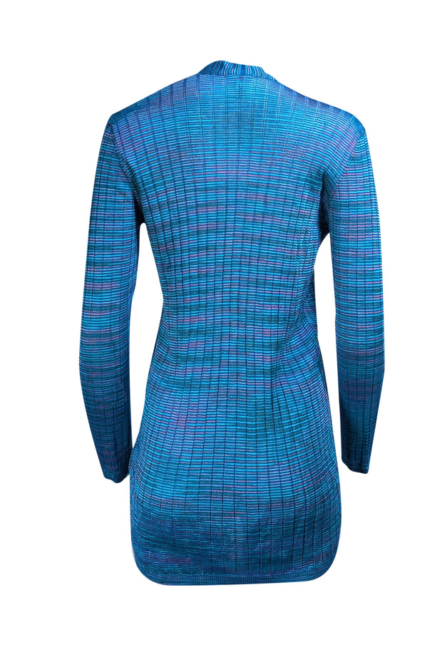 Missoni - Blue, Green, & Purple Blend Open Front Cardigan Sz 8 - Current Boutique