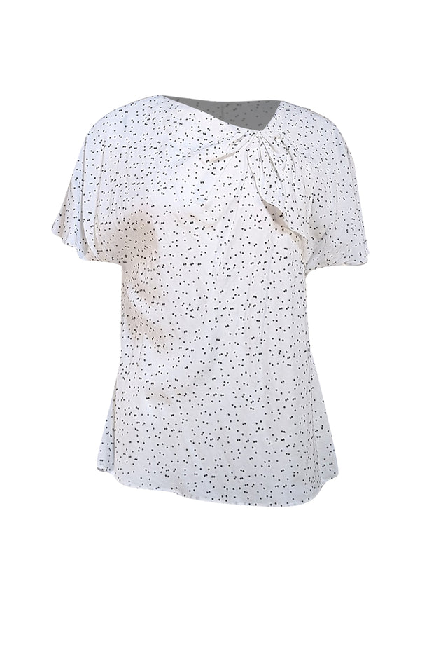 The Fold - White & Black Polka Dot Shirt Sz 10