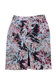L'Agence - Black, Cream, & Multicolor Floral Skirt Sz 6