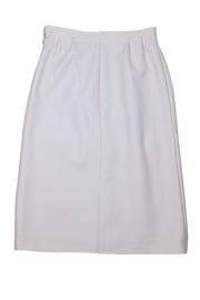 Chloe - Ivory Wool Blend Slit Front Skirt Sz 4 - Current Boutique