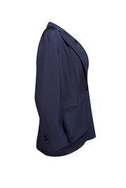 Theory - Dark Navy Single Button Loose Blazer Sz 10 - Current Boutique