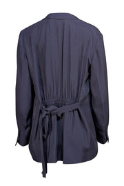 Theory - Dark Navy Single Button Loose Blazer Sz 10 - Current Boutique