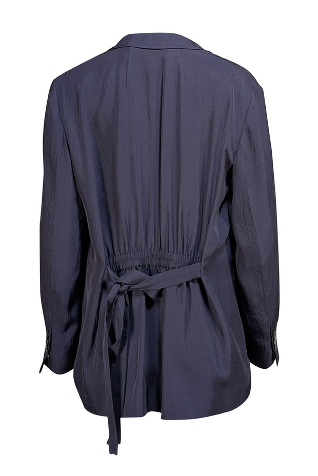 Theory - Dark Navy Single Button Loose Blazer Sz 10 - Current Boutique
