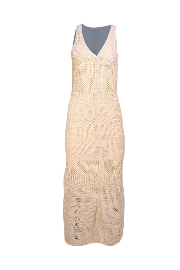Rag & Bone - Beige Crochet Sleeveless Maxi Dress Sz S