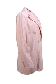 Ralph Lauren - Pastel Pink Wool Double Breasted Blazer Sz 8 - Current Boutique