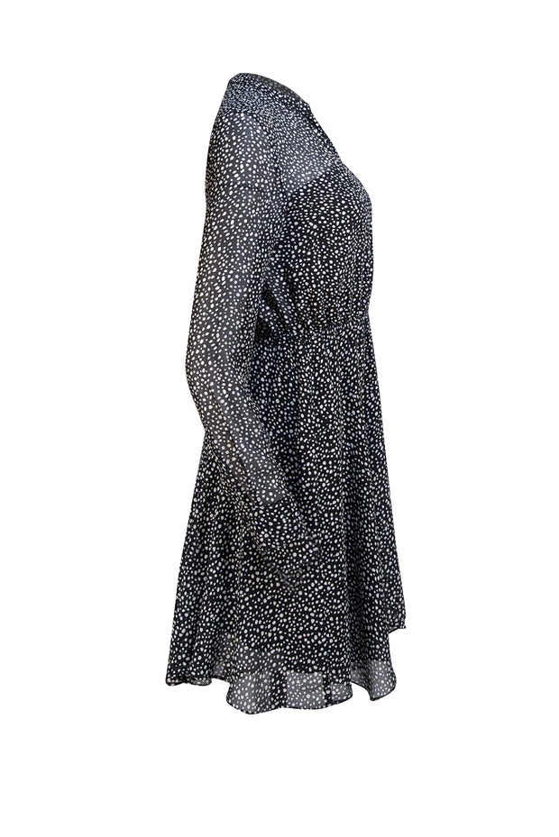 All Saints - Black "Martina Splash" Dress Sz XS - Current Boutique