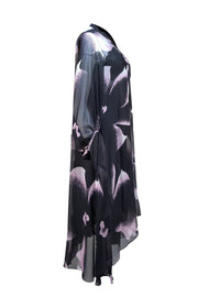 Diane von Furstenberg - Black, White, & Pink Printed "Kipling" Dress Sz 8 - Current Boutique