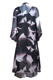 Diane von Furstenberg - Black, White, & Pink Printed "Kipling" Dress Sz 8 - Current Boutique
