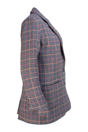 Rouje - Beige Multi Houndstooth Wool Blend Blazer Jacket Sz 4 - Current Boutique