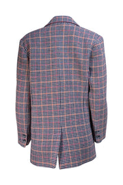 Rouje - Beige Multi Houndstooth Wool Blend Blazer Jacket Sz 4 - Current Boutique
