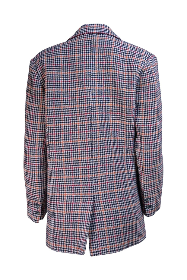 Rouje - Beige Multi Houndstooth Wool Blend Blazer Jacket Sz 4 - Current Boutique