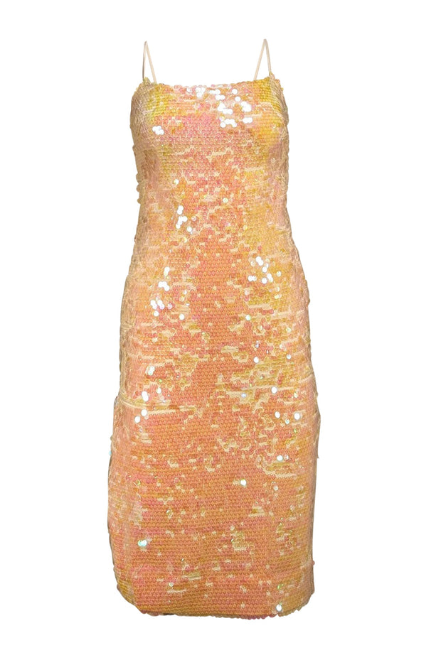 Milly - Ivory & Iridescent Sequin Sleeveless Dress Sz 0 Milly - Ivory & Iridescent Sequin Sleeveless Dress Sz 0
