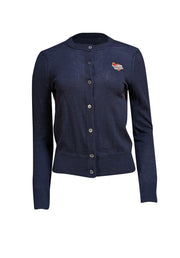 Zadig & Voltaire - Navy Merino Wool Cardigan Sz S - Current Boutique