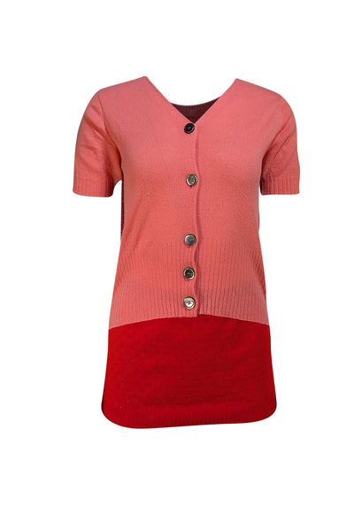 Louis Vuitton - Pink Multi Knit Cardigan Sz L