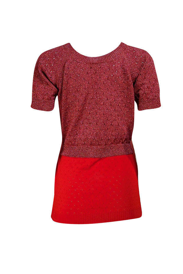 Louis Vuitton - Pink Multi Knit Cardigan Sz L