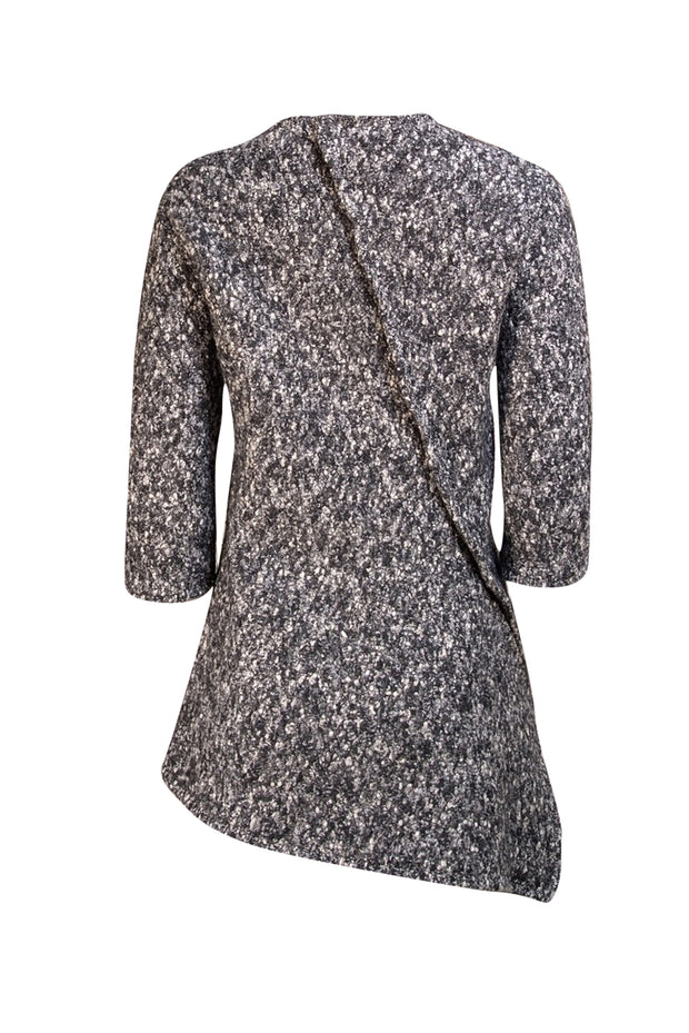 Celine - Grey Multi Chucky Knit Button Back Sweater Sz 10