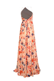 Saulee - Light Pink w/ Coral & Blue Print Sleeveless Formal Dress Sz 4