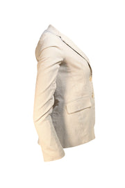 Theory - Beige Striped Cotton Blend Blazer Sz S