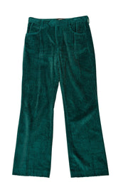 Isabel Marant - Green Corduroy Flare Leg Ankle "Mereo" Pants Sz 6 - Current Boutique