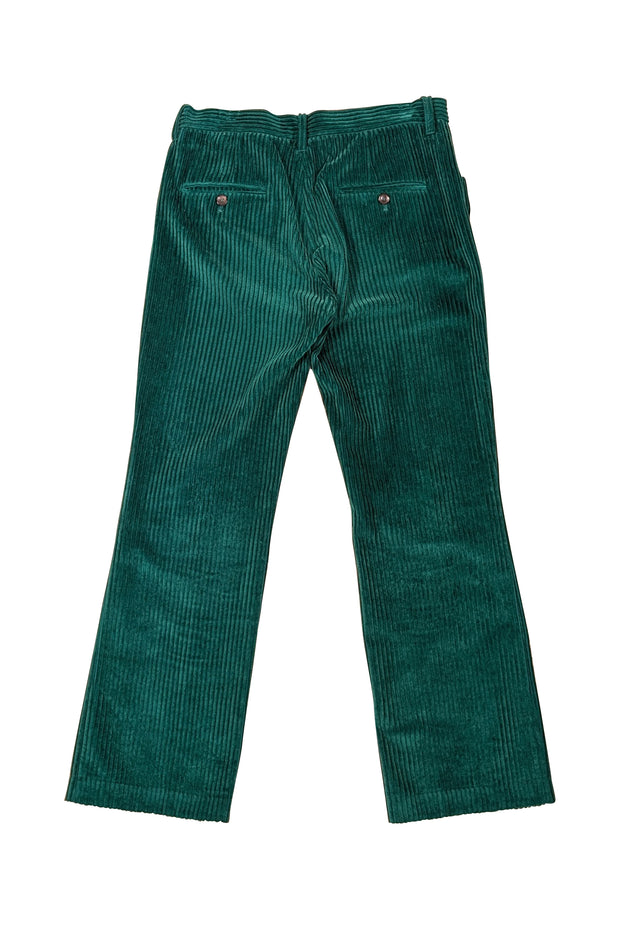 Isabel Marant - Green Corduroy Flare Leg Ankle "Mereo" Pants Sz 6 - Current Boutique