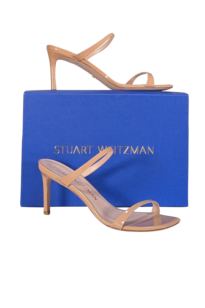 Stuart Weitzman ヒョウ柄ハイヒール Stuart Weitzman Leopard Print Peep Toe Heels w/ Gold Shimmer
