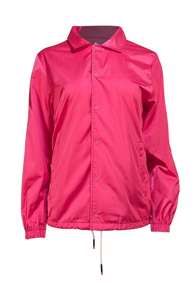 Tory Burch - Hot Pink Waterproof Satin Jacket Sz XS - Current Boutique