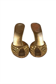 Gucci - Gold Studded Mule Heels Sz 8.5 - Current Boutique