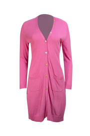 Lafayette 148 - Pink Longline Cardigan Sz S