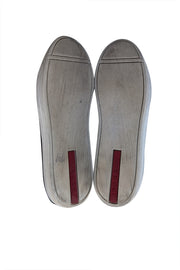 Prada - Black Suede Slip On Loafer Shoes Sz 7.5 - Current Boutique