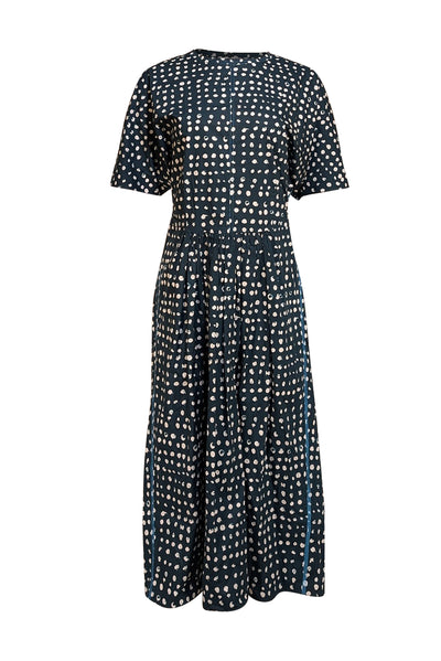 Marni - Dark Green & White Polka Dot Cotton Midi Dress Sz 6