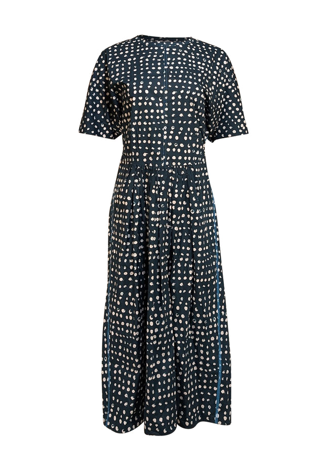 Marni - Dark Green & White Polka Dot Cotton Midi Dress Sz 6